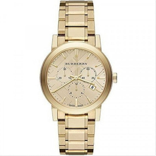 Burberry The City Gold Dial Gold Steel Strap Watch for Women - BU9753