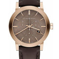 Burberry City Brown Dial Brown Leather Strap Unisex Watch - BU9755