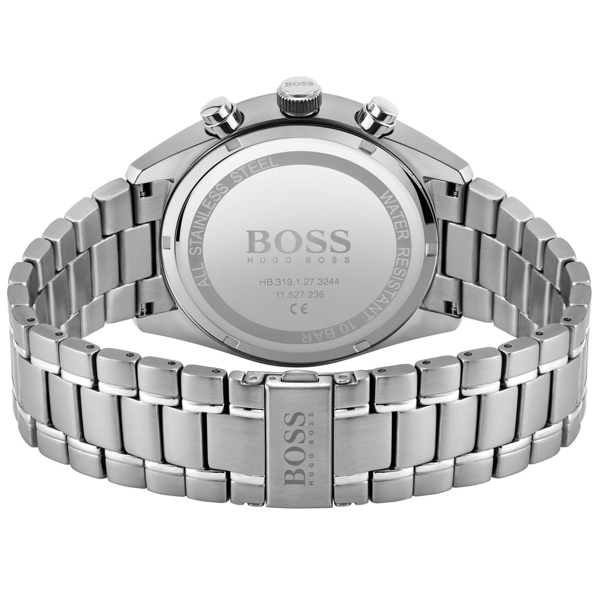 Hugo Boss Champion Blue Dial Silver Steel Strap Watch for Men - 1513818