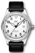 IWC Pilot's Watch Mark XVIII White Dial Black Leather Strap Watch for Men - IW327002