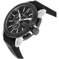 Gucci G Chrono Black Dial Black Leather Strap Watch For Men - YA101205