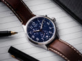 Tissot Chrono XL Vintage Blue Dial Brown Leather Strap Watch For Men - T116.617.16.042.00
