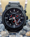 Burberry Sport Chronograph Black Dial Black Steel Strap Watch for Men - BU7703
