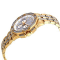 Bulova Crystal Collection Octova White Dial Gold Steel Strap Watch for Men - 98C126