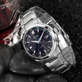 Citizen Eco Drive Blue Dial Silver Stainless Steel Watch For Men - BM7140-54L