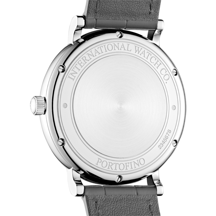 IWC Portofino Automatic White Dial Black Leather Strap Watch for Men - IW356501