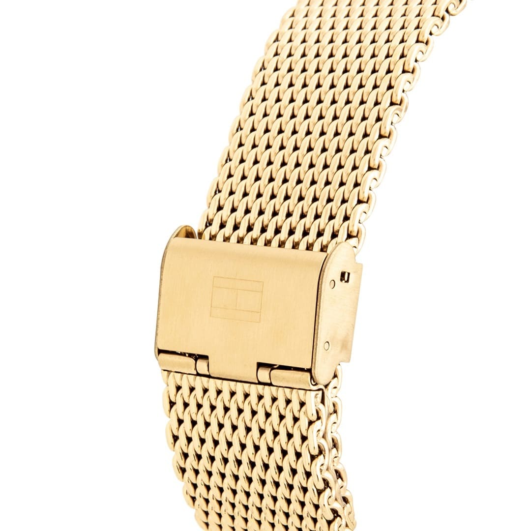 Tommy Hilfiger Kane White Dial Gold Mesh Bracelet Watch for Men - 1710403