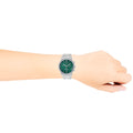 Salvatore Ferragamo Sapphire Chronograph Green Dial Silver Steel Strap Watch for Men - SFME00421