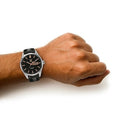 Tag Heuer Carrera Calibre 5 Automatic Black Dial Silver Steel Strap Watch for Men - WAR201C.BA0723