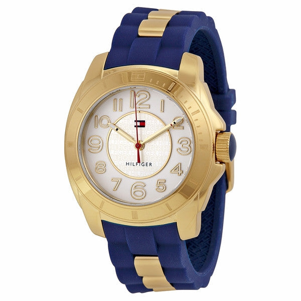 Tommy Hilfiger White Dial Two Tone Steel Strap Watch for Women - 1781307