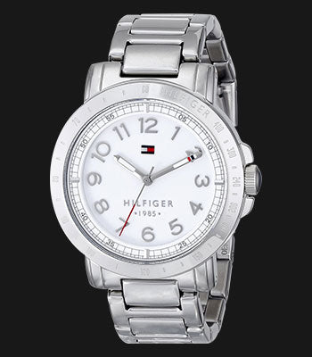 Tommy Hilfiger White Dial Silver Steel Strap Watch for Women - 1781397