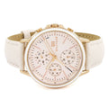 Tommy Hilfiger Carly Cream Dial Cream Leather Strap Watch for Women -1781789