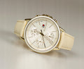 Tommy Hilfiger Carly Silver Dial Cream Leather Strap Watch for Women - 1781790