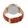 Tommy Hilfiger Claudia Rose Gold Dial Brown Leather Strap Watch for Women - 1781818