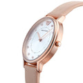 Emporio Armani Kappa  White Dial Beige Leather Strap Watch For Women - AR2510