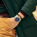Tommy Hilfiger Mason Quartz Blue Dial Silver Steel Strap Watch for Men - 1791788