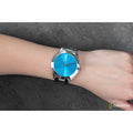 Michael Kors Runway Blue Dial Silver Steel Strap Watch for Women - MK3292