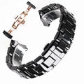 Emporio Armani Ceramica Quartz Black Dial Black Steel Strap Watch For Women - AR1402