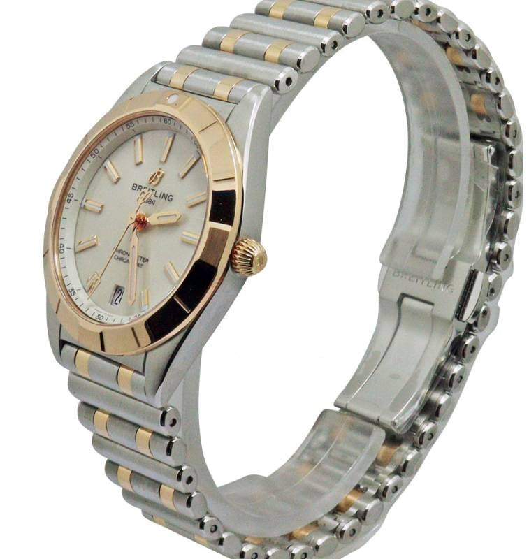 Breitling Chronomat 32 White Dial Two Tone Steel Strap Watch for Women - U77310101A1U1