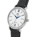 IWC Portofino Automatic '150 Years' Edition Automatic White Dial Black Leather Strap Watch for Men - IW356519