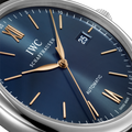 IWC Portofino Automatic Blue Dial Black Leather Strap Watch for Men - IW356523