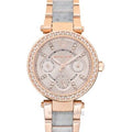 Michael Kors Parker Gold Dial Two Tone Steel Strap Watch for Women - MK6327