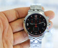 Tissot PRC 200 Asian Games Special Edition Black Dial Silver Steel Strap Watch For Men - T055.417.11.057.01