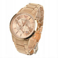 Emporio Armani Classic Chronograph Rose Gold Dial Rose Gold Steel Strap Watch For Men - AR2452