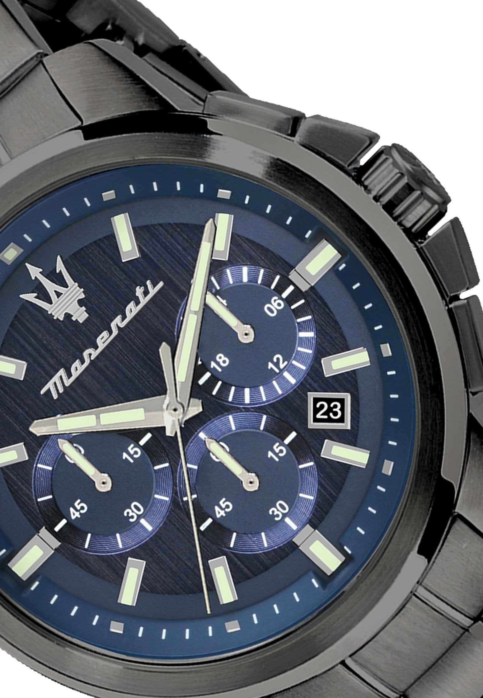 Maserati Successo 44mm Chronograph Blue Dial Stainless Steel Watch For Men - R8873621005
