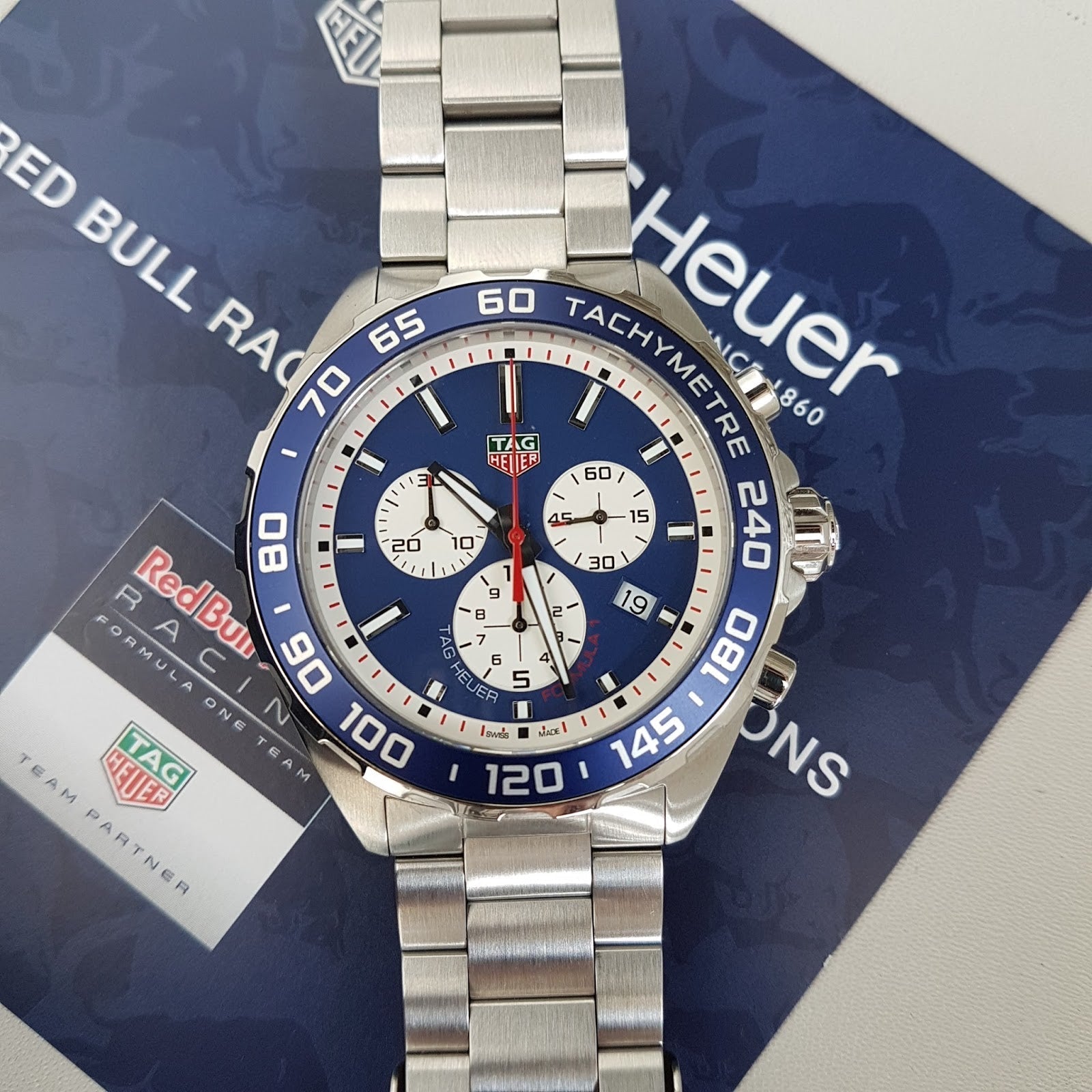 Tag Heuer Formula 1 Blue Dial Silver Steel Strap Watch for Men - CAZ1018BA0842
