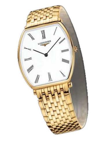 Longines La Grande Classique de Longines Tonneau White Dial Gold Mesh Bracelet Watch for Women - L4.205.2.11.8