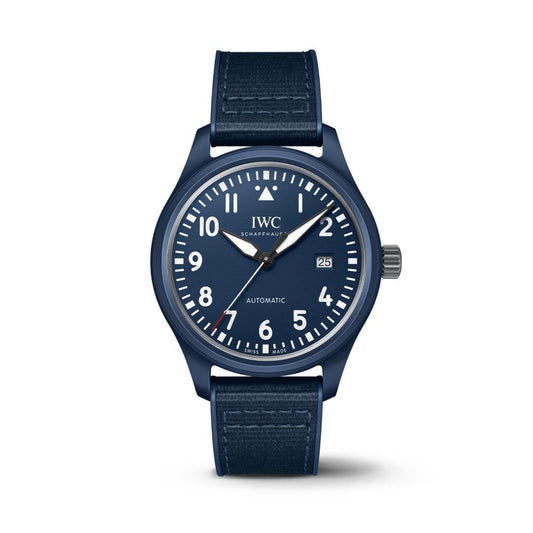 IWC Pilot’s Watch Automatic "Laureus Sport for Good" Edition Blue Dial Blue Nylon Strap Watch for Men - IW328101