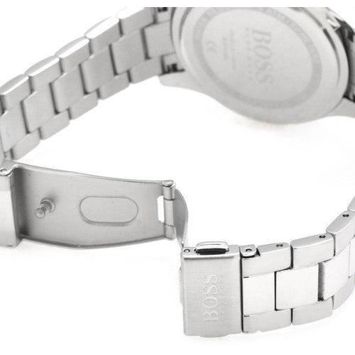 Hugo Boss Premiere Rose Gold Dial Silver Steel Strap Watch for Women - 1502444