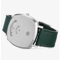 Gucci Grip Silver Dial Green Leather Strap Unisex Watch - YA157412