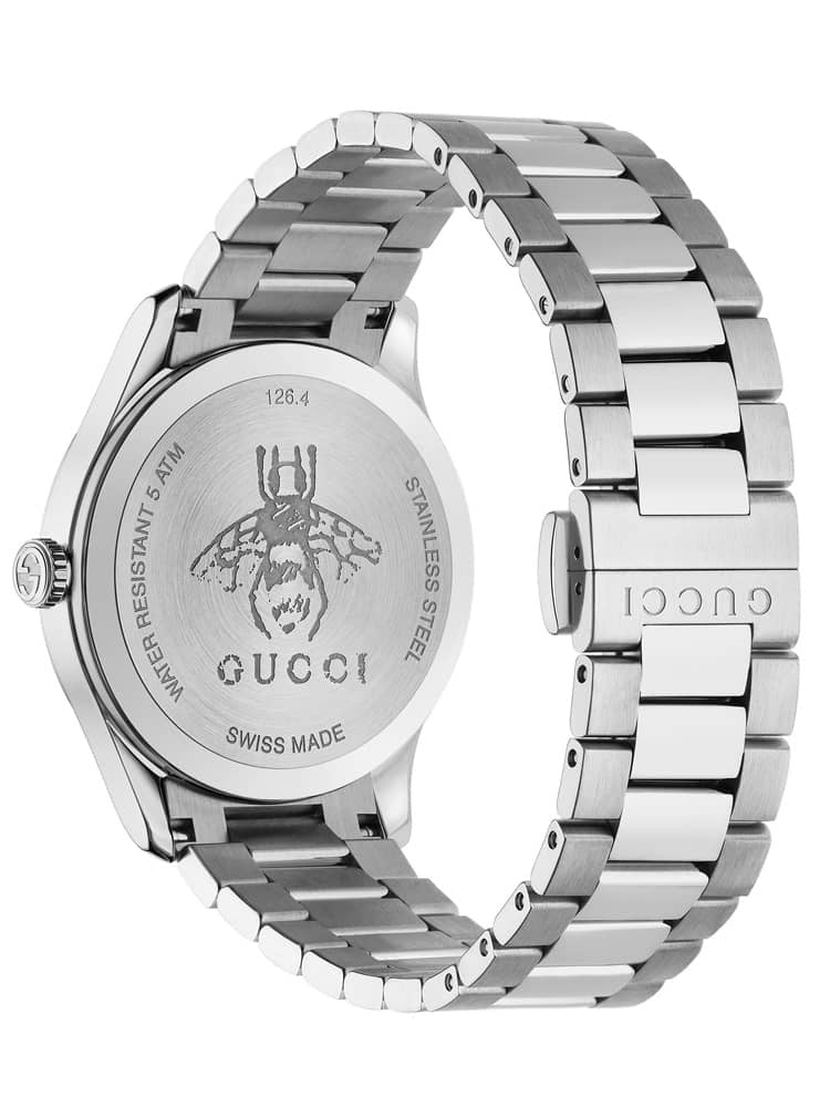 Gucci G Timeless Silver Dial Silver Steel Strap Watch For Women - YA1264126