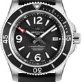 Breitling Superocean II 44mm Black Dial Black Rubber Strap Watch for Men - A17367D71B1S2