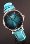 Tissot Everytime Lady Turquoise Dial Leather Strap Watch for Women - T143.210.17.091.00