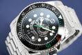 Gucci Dive Snake Motif Black Dial Silver Steel Strap Watch For Men - YA136218