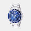 Movado Series 800 Chronograph Blue Dial Silver Steel Strap Watch For Men - 2600141