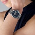 Tag Heuer Carrera Quartz Blue Dial Silver Steel Strap Watch for Women - WAR1112.BA0601
