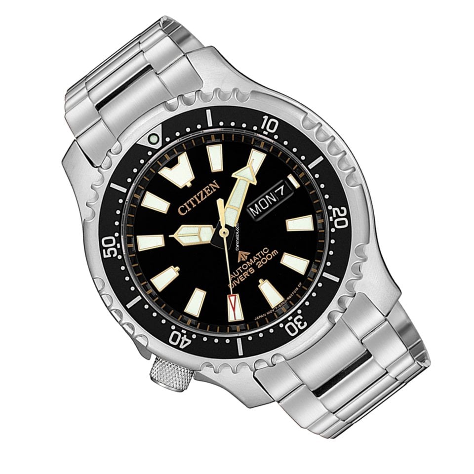 Citizen Promaster 200M Diver Fugu Asian Limited Edition Black Dial Stainless Steel Watch For Men - NY0090-86E