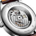 Longines Record Automatic Silver Dial Brown Leather Strap Watch for Men - L2.821.4.76.2