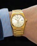 Tissot PRX Quartz Gold Dial 35mm Stainless Steel Strap Watch for Men - T137.210.33.021.00