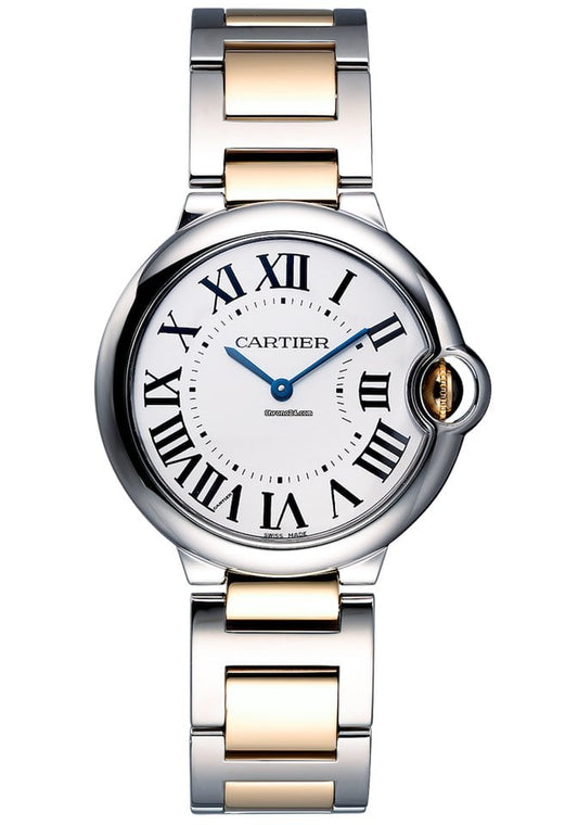 Cartier Ballon Bleu de Cartier Silver Dial Two Tone Steel Strap Watch for Unisex Watch - W69008Z3