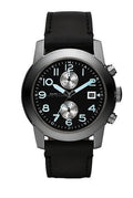 Marc Jacobs Larry Black Dial Black Leather Strap Watch for Men - MBM5054