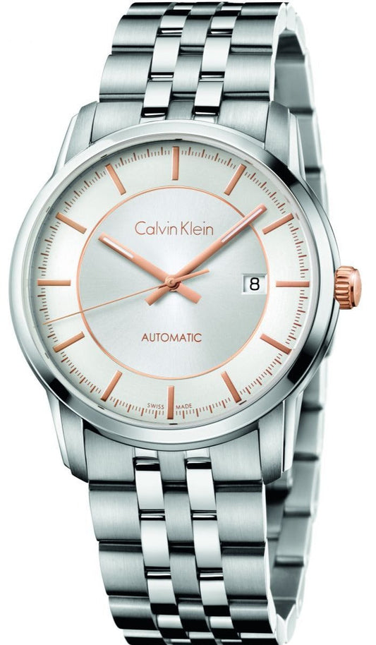 Calvin Klein Infinity Silver Dial Silver Steel Strap Watch for Men - K5S34B46