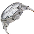 Diesel Badass Chronograph White Dial White Leather Strap Watch For Men - DZ7265