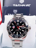 Tag Heuer Aquaracer Calibre 5 Automatic Team USA Limited Edition Black Dial Silver Steel Strap Strap Watch for Men - WAY201G.BA0927