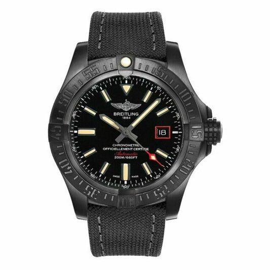 Breitling Avenger Blackbird 44mm Black Dial Black Nylon Strap Watch for Men - V1731110/BD74/109W/M20BASA.1