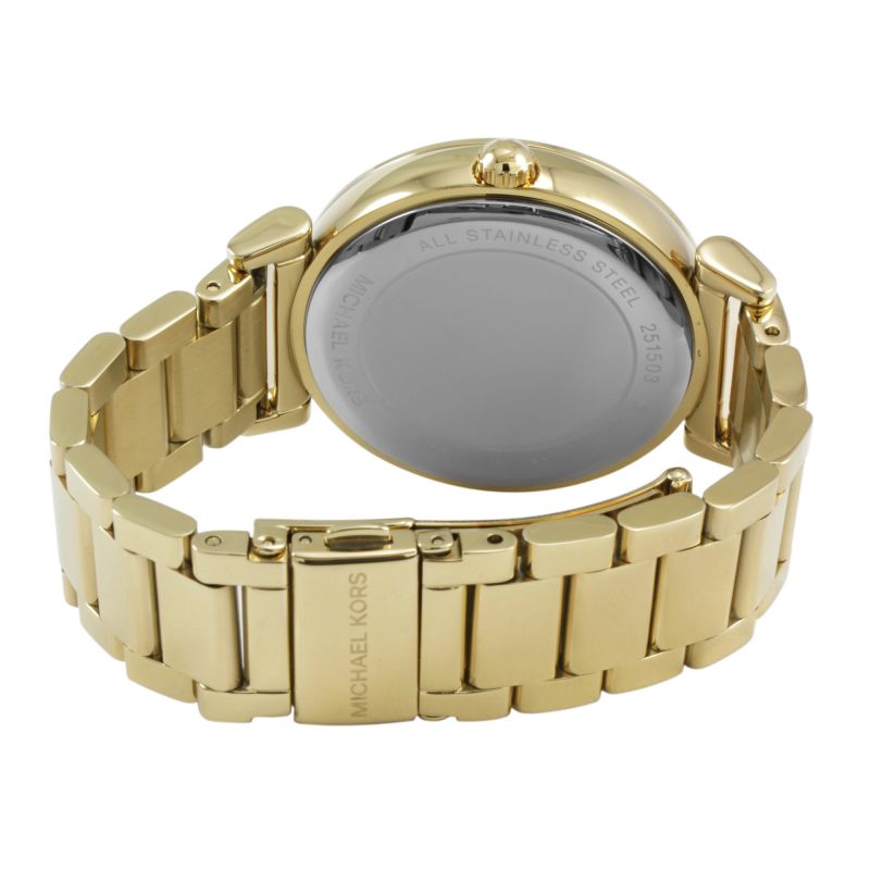 Michael Kors Catlin Mother of Pearl Dial Gold Steel Strap Watch for Women - MK3332